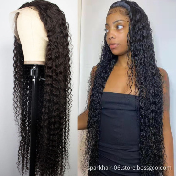 Wholesale remy 100% human hair wig Glueless virgin natural short blonde brazilian HD human hair full lace wig for black women